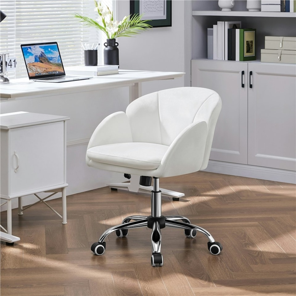 image 1 of Yaheetech Swivel Rolling Home Office Chair with Armrests