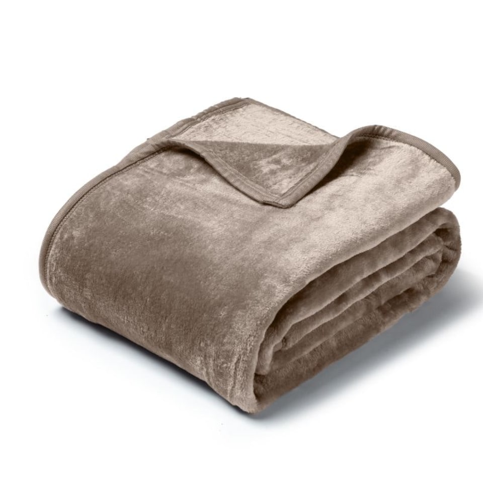 image 1 of Mink Throw Soft Touch Blanket Fleece Faux Fur 127x152cm | Silver