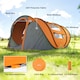 image 7 of Outsunny Camping Tent Dome Pop-up Tent  with Windows for 4-5 Person Dark Green