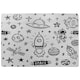 image 1 of Doodle space (Rug) Black | Medium: 80x150cm