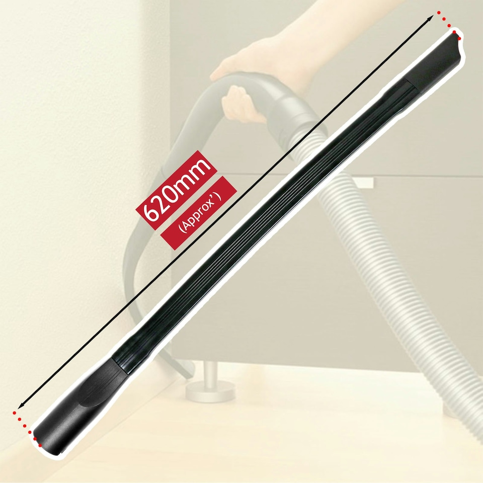 image 1 of SPARES2GO Flexible Crevice Tool for Shark Lift Away Duo Clean Vacuum Cleaner Long Nozzle