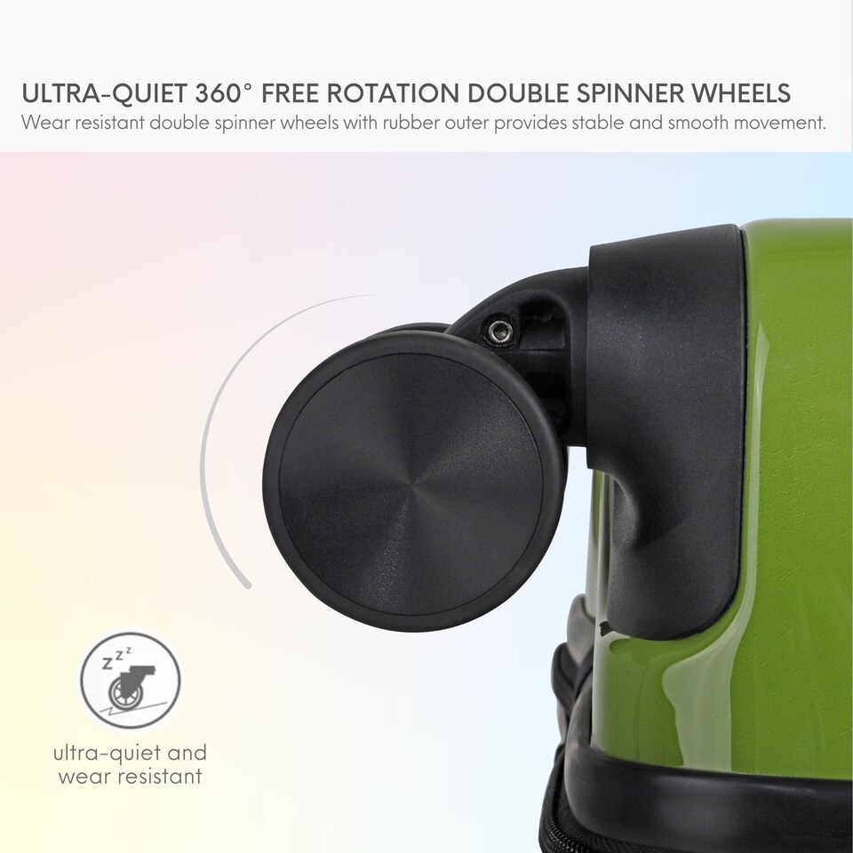 image 1 of 3-Piece Luggage Set, Lightweight ABS PC Shell, TSA Lock, 4 Wheels