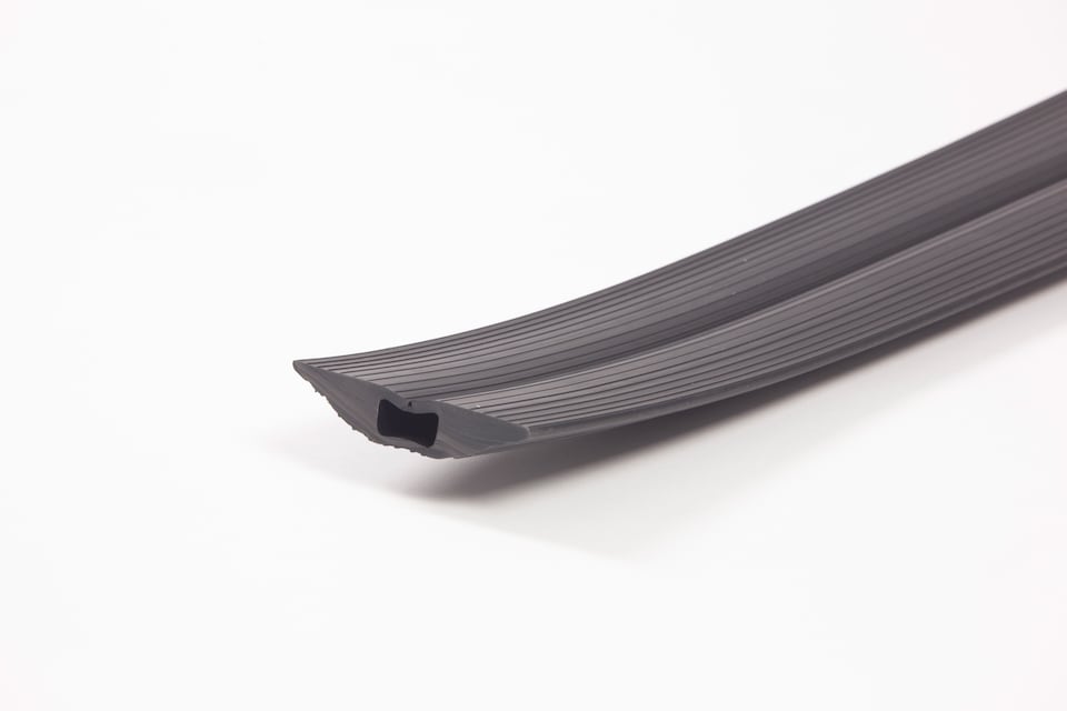 image 1 of The Ramp People Floor Cable Protector 1m - 9m (3m) - Black - Rubber Channel Size 15mm x 5mm