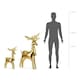 image 3 of Gold Reindeer Christmas Standing Giant Air Fill Foil Balloon 124cm / 49 in Gold