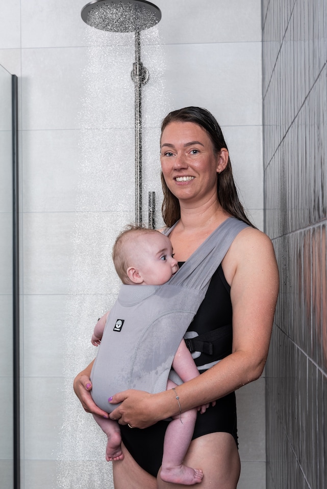 image 1 of Dooky Splash Baby Carrier – Grey, Quick-Dry & Comfortable