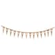 image 2 of Hessian White Hearts Party Bunting 3m with 14 Pennants