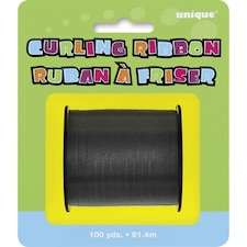 Unique Party Curling Ribbon Roll (100 Yards) - Black - 100 Yards