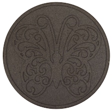 Nicoman Round Brown Butterfly Stepping Stone - Pack of 4 | Brown | Bown | Pack of 4