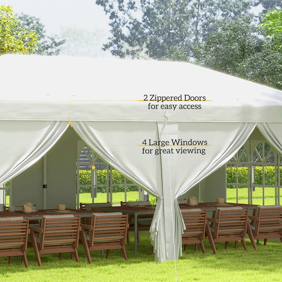 image 1 of Outsunny 3 x 6m Pop Up Gazebo Height Adjustable Party Tent w/ Storage Bag Black