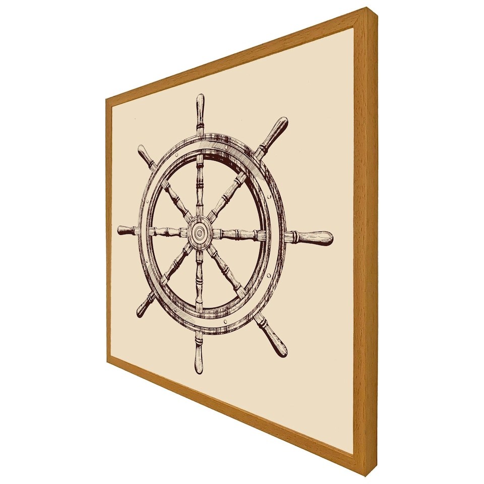 image 1 of Ship wheel (Picutre Frame) White | M
