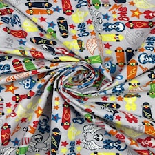Grey 100% Cotton Poplin Fabric for Dressmaking, Quilting, 140cm / 55" Wide - per metre