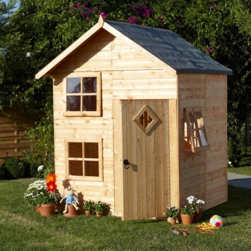 image 1 of Croft Playhouse Kid's Wendy House Brown