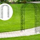 image 3 of Gr8 Garden Metal Garden Patio Loire Arch Arbour Archway Climbing Plant Trellis Black