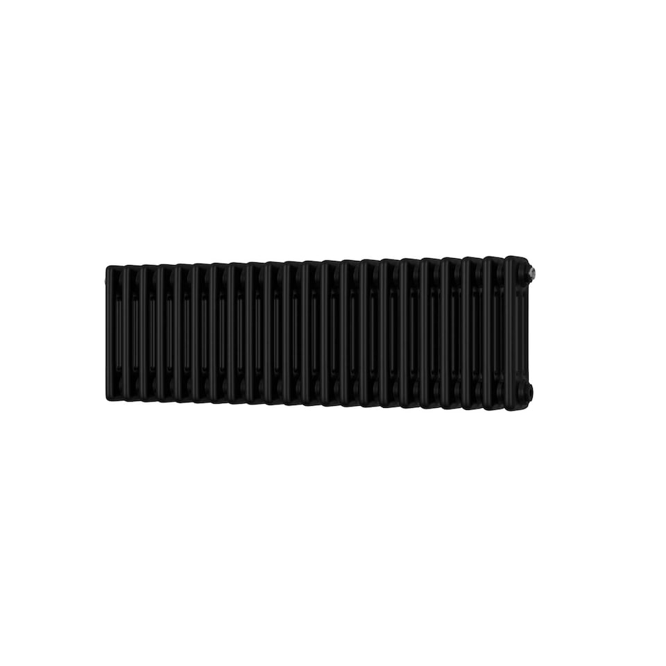 image 1 of Alpha Triple Column Heated Bathroom Radiator - Black - (H) 300mm x (W) 999mm