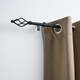 image 6 of OHS Extendable Metal Finial Twist Ends Wall Mounted Rod Fittings Curtain Pole Silver