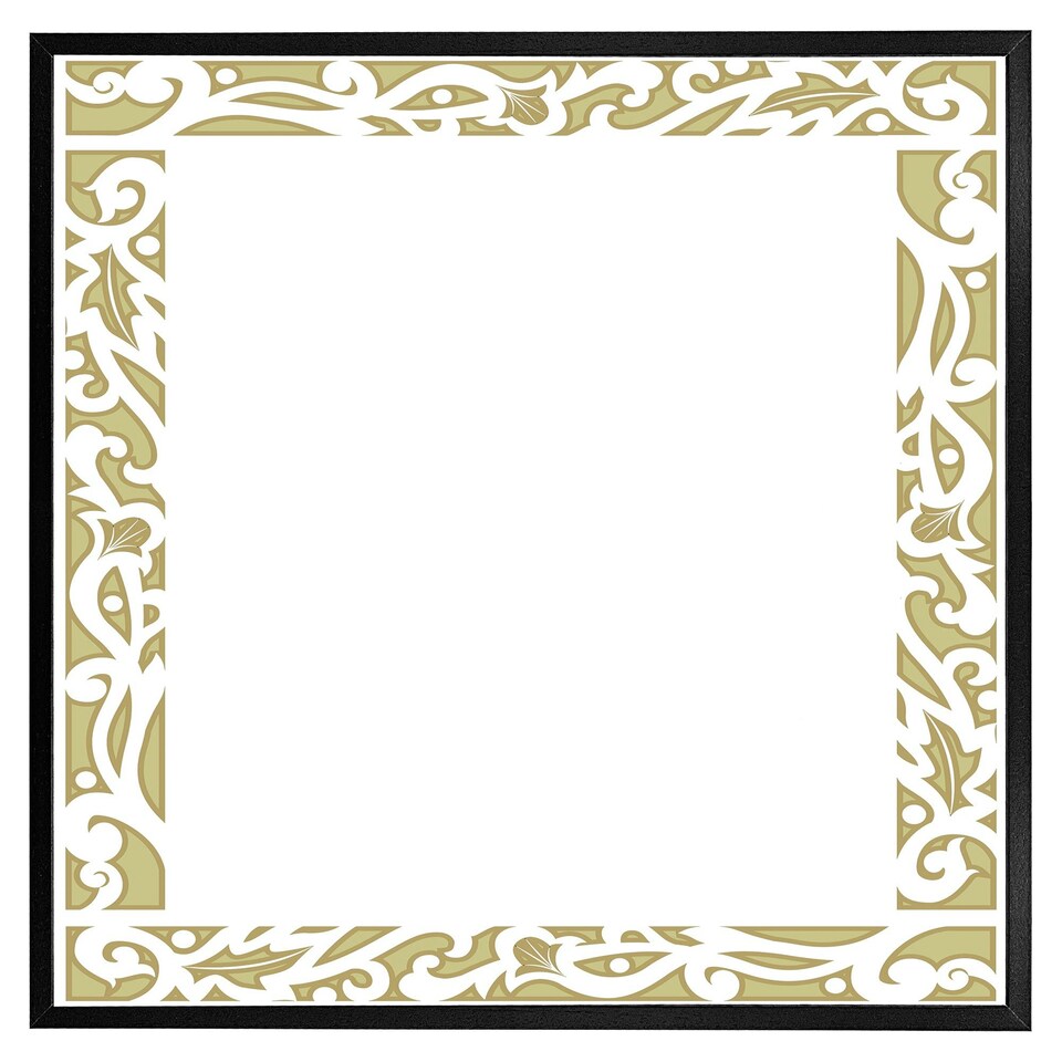image 1 of Egyptian hieroglyphs golden border (Picture Frame) Brown | Oak | S