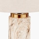 image 4 of Cylinder Natural Stone Effect Ceramic Tall Table Lamp | Brown | Natural | 1