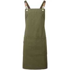 Premier Cross Back Bib Apron - Olive - One Size