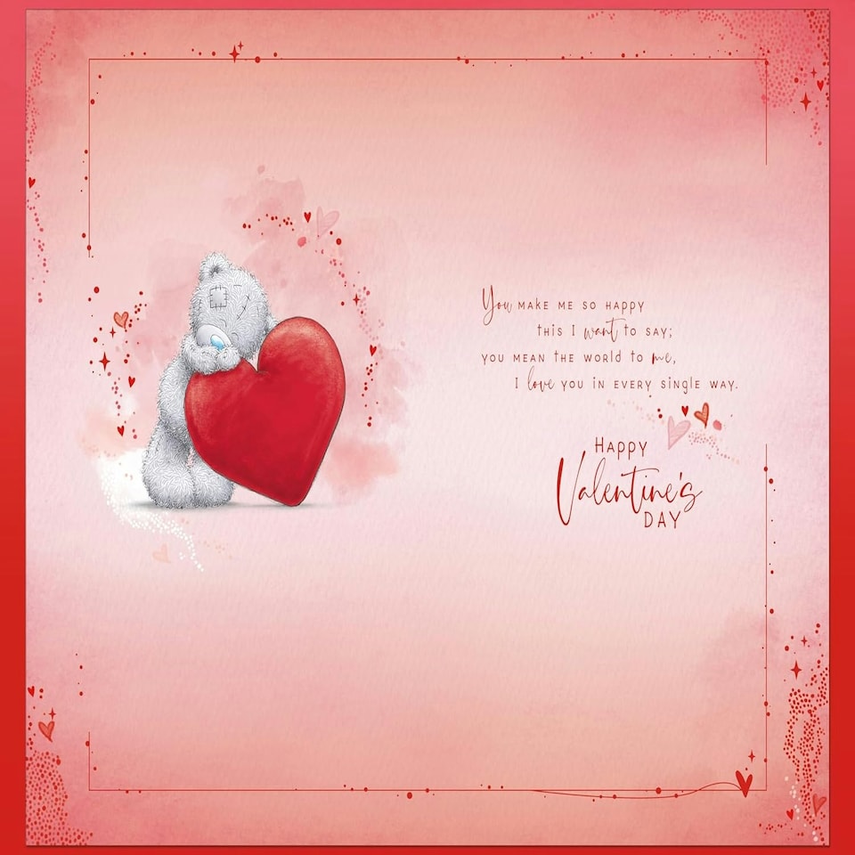 image 1 of Bear With Arms Outstretched Boyfriend Valentine's Day Card