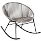 image 1 of Charles Bentley Zanzibar Rocking Chair Grey Rattan String Seat