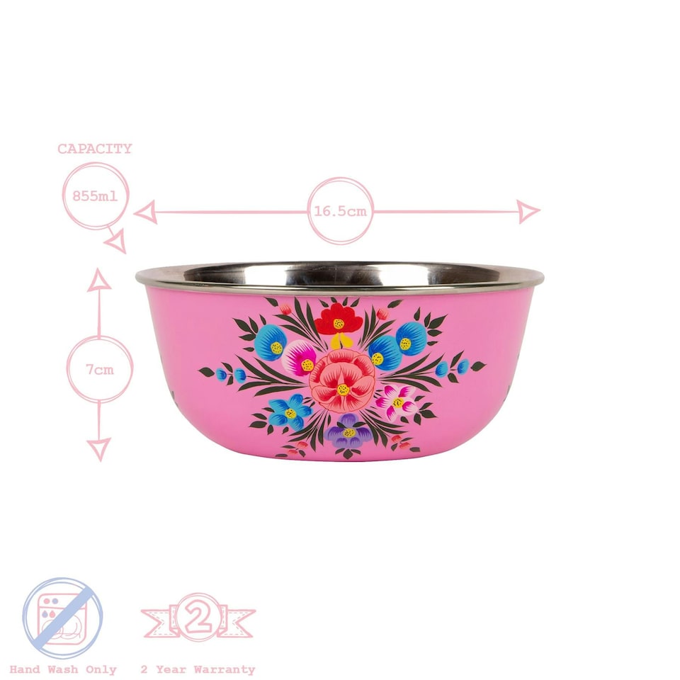 image 1 of BillyCan 3pc Picnic Bowl Set - Raspberry Pansy