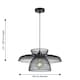 image 7 of First Choice Lighting Set of 2 Cassidy Three Tier Black Mesh Ceiling Pendant Lights Black