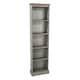 image 4 of Core Products Premium Corona Grey Tall Narrow Bookcase, Grey Wax & Antique Wax Top H176.0cm x W46.0cm x D20.0cm Grey