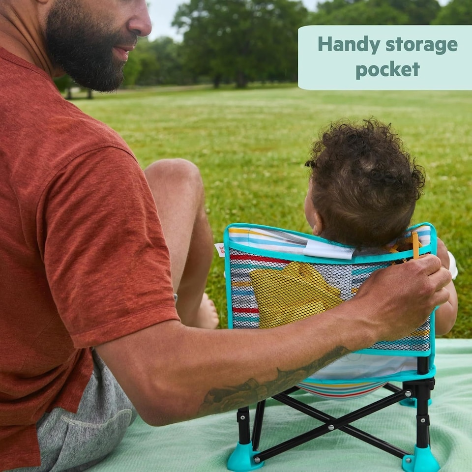 image 1 of Bright Starts Disney Mickey Mouse Pop N Sit Portable Booster Baby Floor Seat