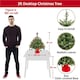 image 3 of Yaheetech 61cm Artificial Christmas Tree with Cement Base Green