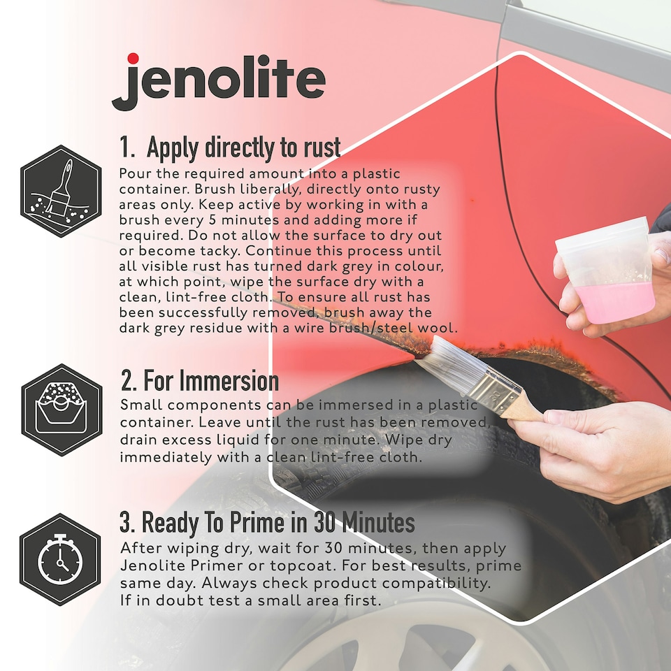 image 1 of Jenolite Non-Drip Thick Liquid Rust Remover - 150ml