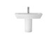 image 1 of Spirit Square Ceramic Basin and Semi Pedestal Balterley 650mm | White | White | 465 x 650 x 450mm