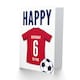 image 2 of Football Strip Kit Dark Red Jersey Age 6 Year Old Child Kids 6th Birthday Card