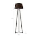 image 7 of ValueLights Lottie Black Wood Tripod Floor Lamp Black Taper Shade