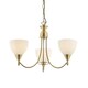 image 1 of Alton 3 Light Multi Arm Ceiling Pendant Antique Brass, Opal Glass, E14