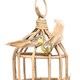 image 1 of Pair of Decorative Gold Glitter Birds With Clip - 13cm