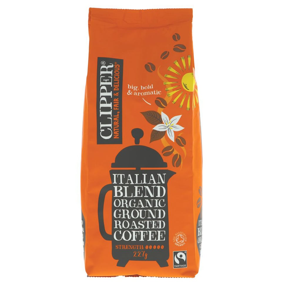 Organic Fairtrade Italian Style Roast & Ground Coffee 227g (Clipper)