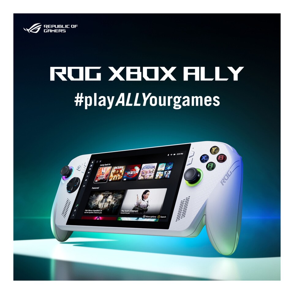 image 1 of ASUS ROG Xbox Ally (2025) 16GB RAM 512GB SSD 7" Gaming Handheld Console
