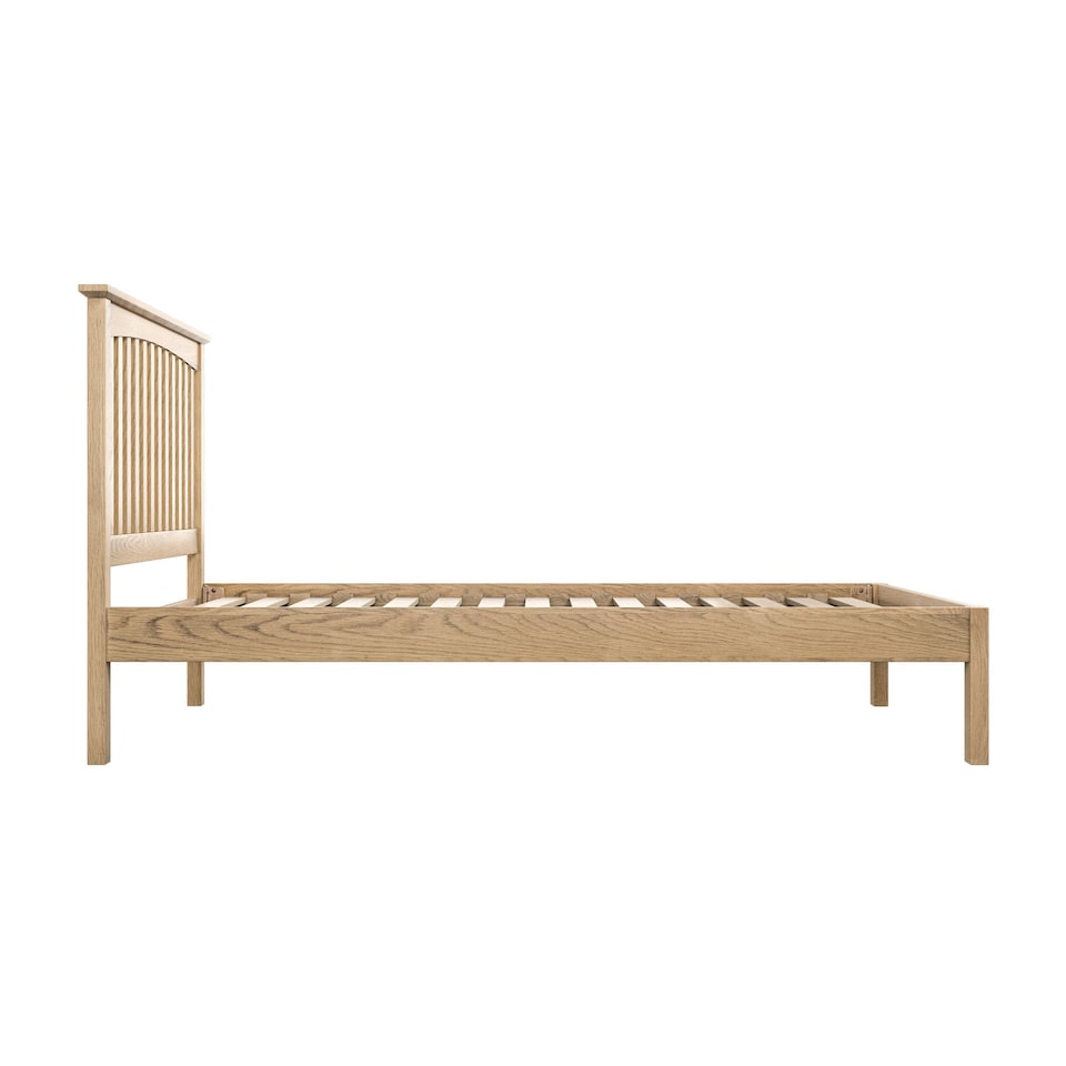image 1 of Dunkeld Solid Wooden Oak Low Footboard Shaker Style Bed Frame (Double)