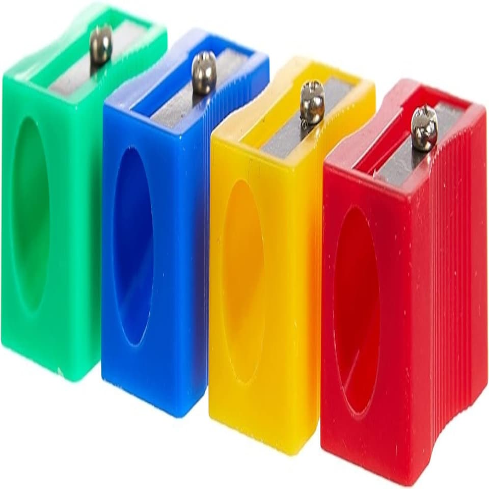 image 1 of Plastic Pencil Sharpeners Assorted (Pack of 100)