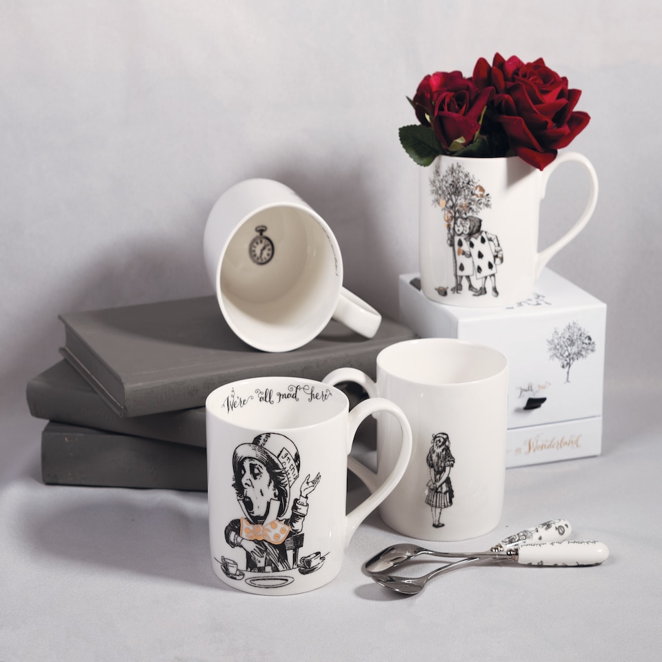 image 1 of V&A Alice in Wonderland Mug White 350ml | White