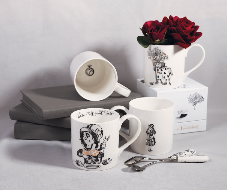 image 1 of V&A Alice in Wonderland Mug White 350ml | White
