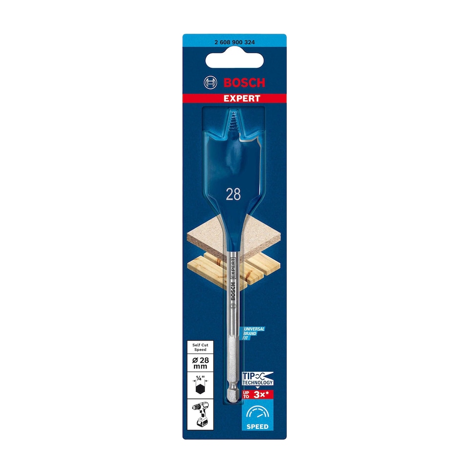 image 1 of Bosch Spade Self Drilling Drill Bit | Blue | Blue | 350mm x 10mm | 1