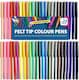 image 1 of SOL 50 Felt Tip Colour Pens, Bright Colour Felt Tip Pens for Smooth & Precise