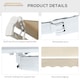 image 7 of Outsunny 3.5x2.5m Manual Awning Window Door Sun Weather Shade w Handle Beige | White | 1