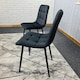 image 6 of Dining Chairs Set of 2 Black Velvet Kitchen Chairs Black