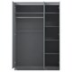 image 3 of FWStyle Stora 3 Door Wardrobe - Matt Dark Grey Grey