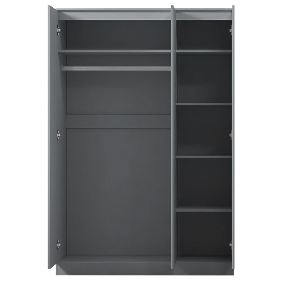 image 1 of FWStyle Stora 3 Door Wardrobe - Matt Dark Grey Grey