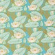 image 4 of Homescapes Set of 4 Art Deco Fat Quarters Fabric Bundles - Blue Palette Multi