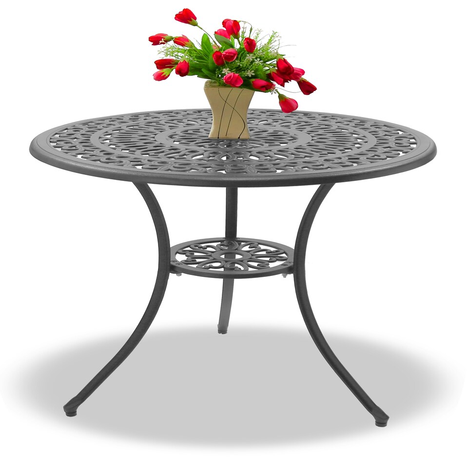 image 1 of Centurion Supports POSITANO Garden and Patio Grey Cast Aluminium Bistro Table