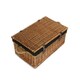 image 3 of 61cm Double Steamed Wicker Rope Handled Trunk with Lining Black | Black | One Size